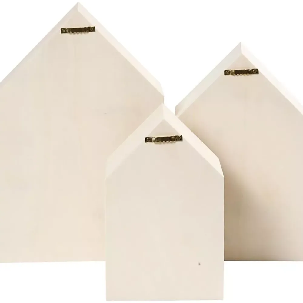 Set de 3 casas de madera Maderas