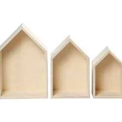 Set de 3 casas de madera Maderas