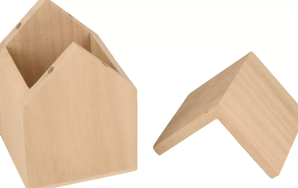 Best Set de 2 Casas de Madera con Tapa Maderas