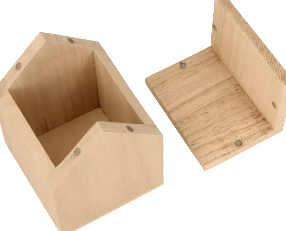 Best Set de 2 Casas de Madera con Tapa Maderas