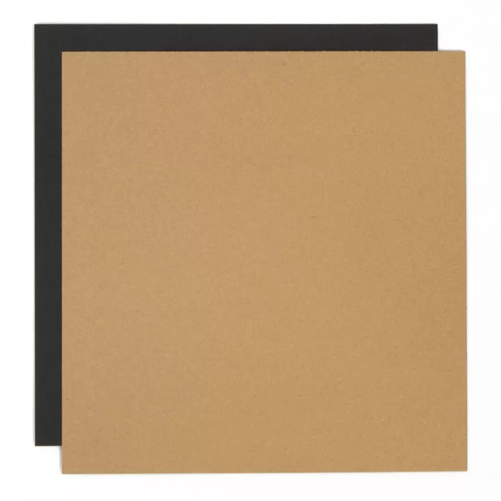 Set de 5 Chipboard Cartón Contracolado para Encuadernar Negro 1.2mm 30x30cm Papeles