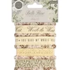 Set de 4 Cintas Belle Fleur Telas, Sedas Y Fieltro