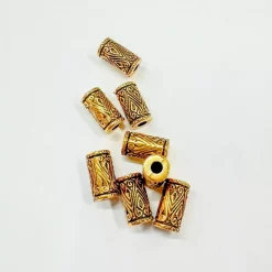 Online Set de 8 cuentas tubo oro Bisutería