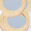 Sale Set de 6 Espejos de Madera Redondos Maderas