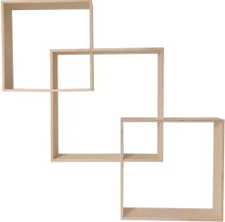 Online Set de 3 estanterías cuadradas encajables Maderas
