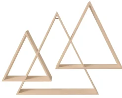 Clearance Set de 3 estanterías triangulares encajables Maderas