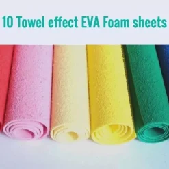 Sale Set de 10 Foamy Goma EVA Toalla 30x20cm Colores Surtidos Goma Eva Fofuchas