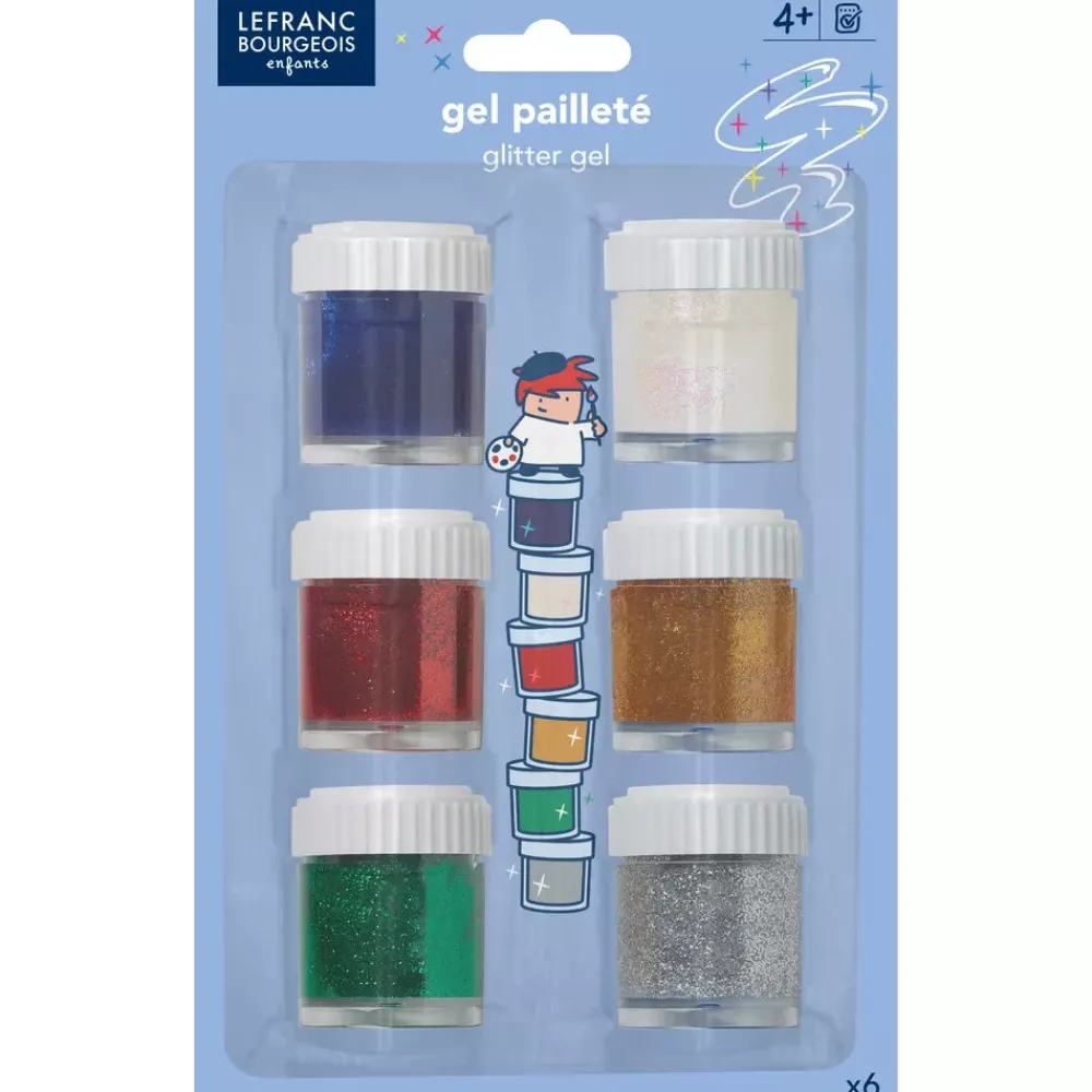Set de 6 gel de purpurina Lefranc Bourgeois Infantil