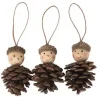 New Set de 3 Gnomos Piñas para Colgar Navidad