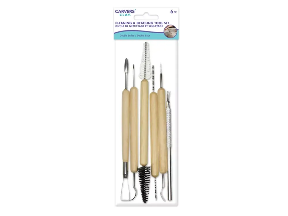 Hot Set de 6 Herramientas de Tallado y Limpieza Pastas Moldeables