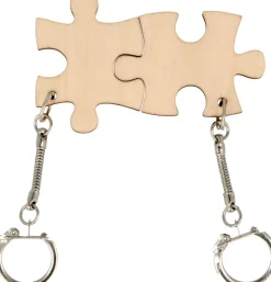 Outlet Set de 2 Llaveros de Madera Puzzle Maderas