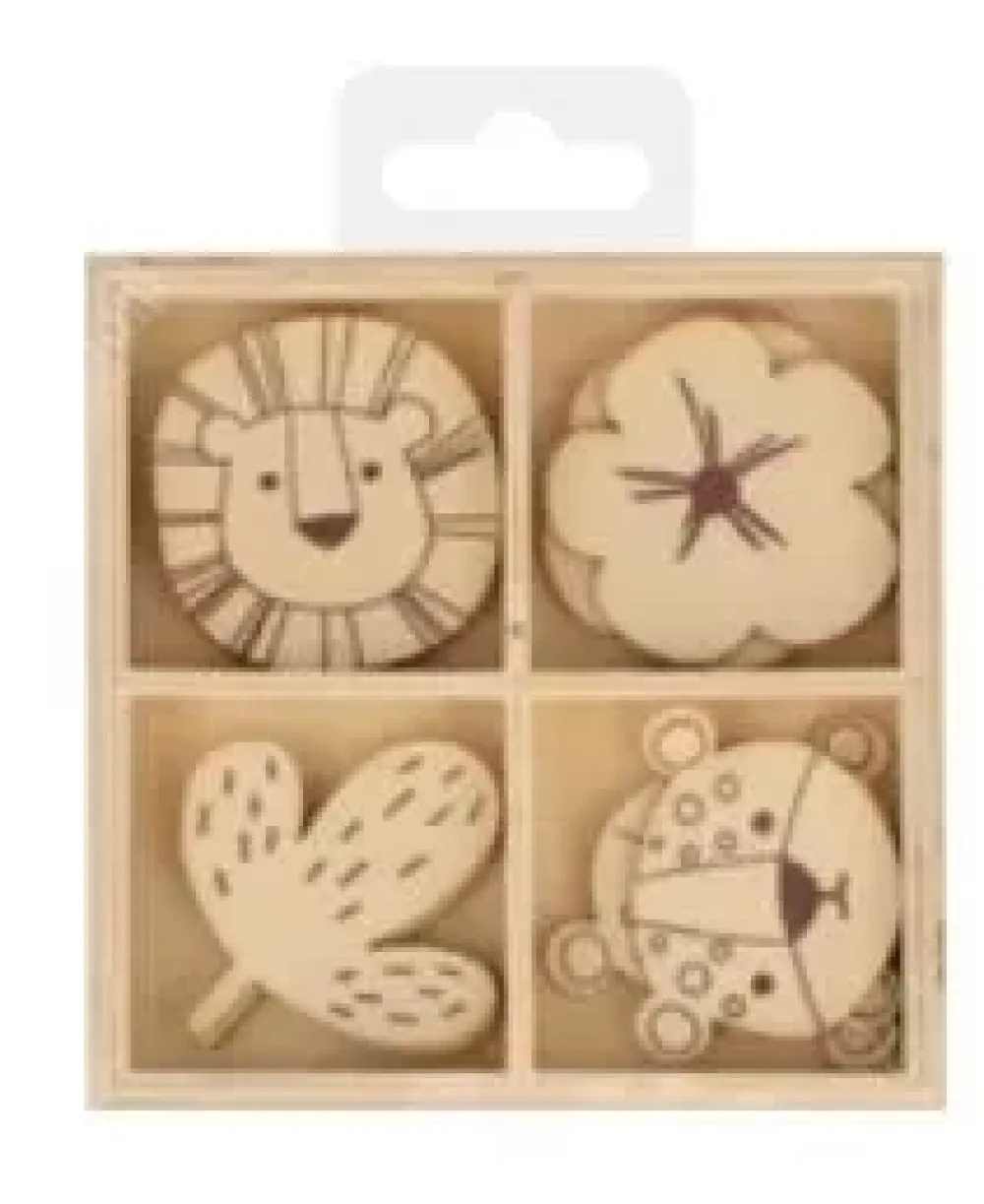 Outlet Set de 12 Mini Siluetas de Madera Safari Maderas