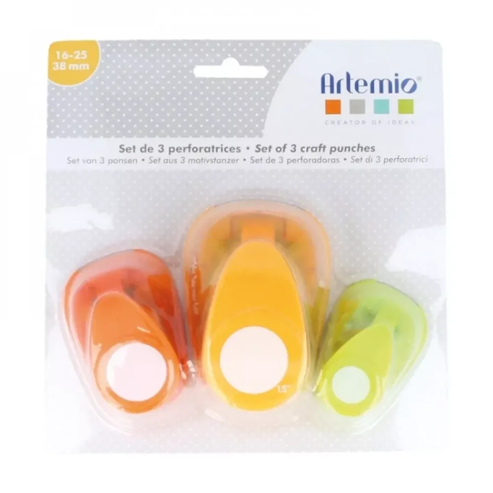 Discount Set de 3 perforadoras Círculos Perforadoras