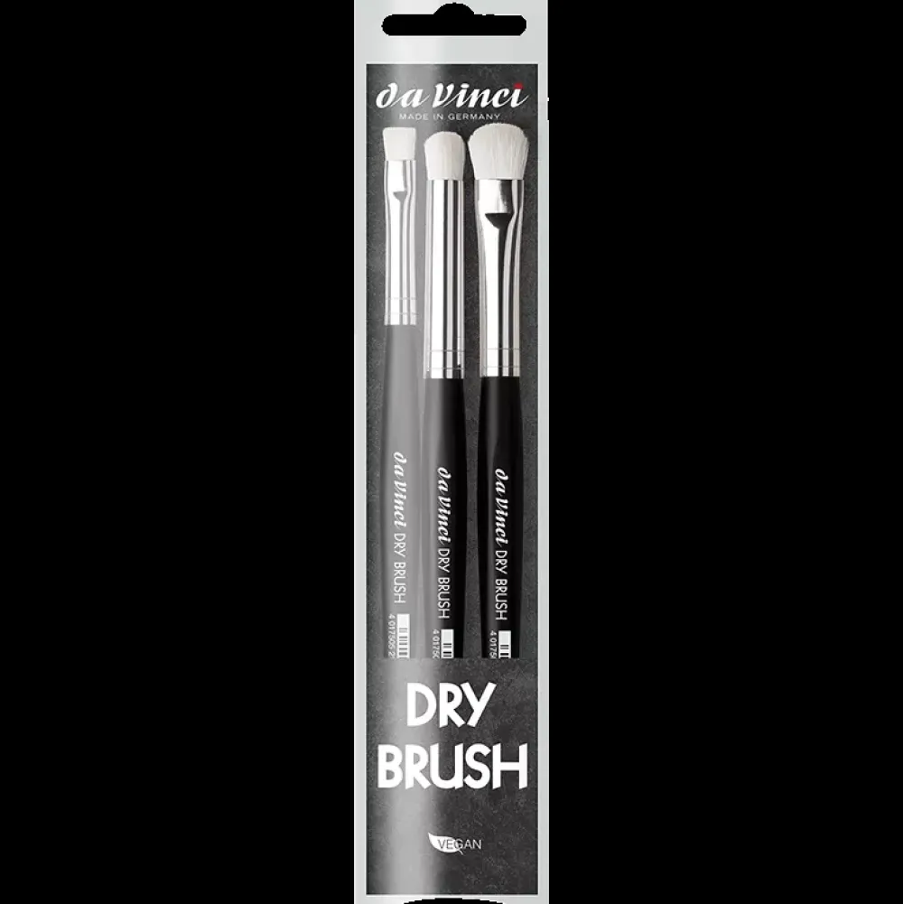 Best Set de 3 pinceles de pintura en seco Pinceles Y Brochas