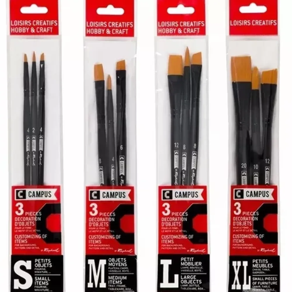 New Set de 3 pinceles Hobby and Craft Pinceles Y Brochas