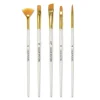Best Set de 5 Pinceles Shimmer Nylon Dorado Pinceles Y Brochas