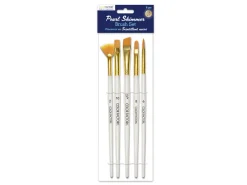Best Set de 5 Pinceles Shimmer Nylon Dorado Pinceles Y Brochas