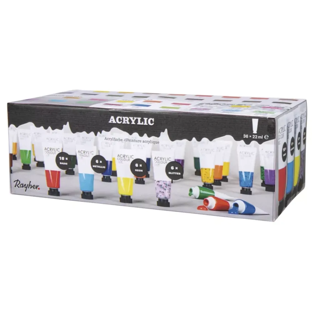 Best Set de 36 Pinturas Acrílicas 22ml Pinturas Acrílicas