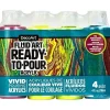 Best Set de 4 Pinturas Fluid Art Tropical Pinturas Acrílicas