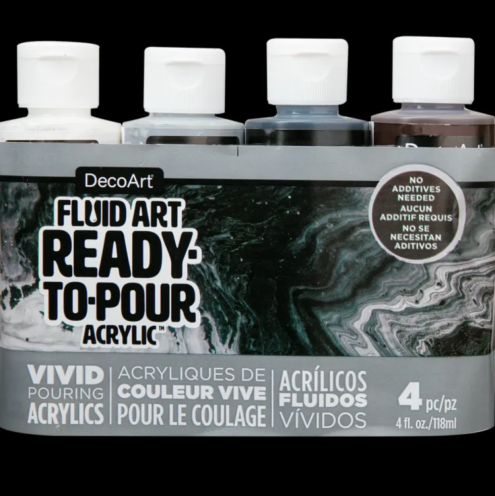 Discount Set de 4 Pinturas Fluid Art Neutral Pinturas Acrílicas