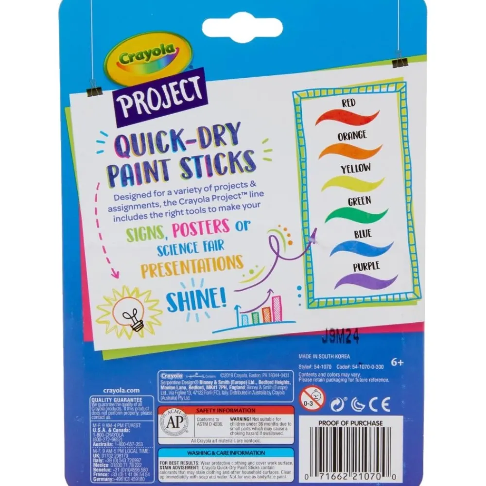Sale Set de 6 pinturas secado rápido Project Niños Niños Y Regalos