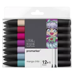 Outlet Set de 12+1 Promarker Manga Chibi Winsor & Newton Rotuladores