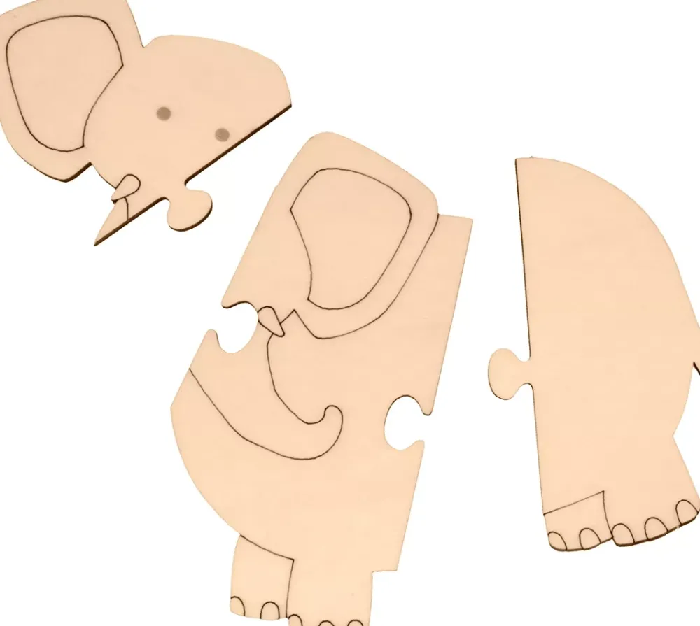 Set de 4 Puzzles de Madera Safari Maderas