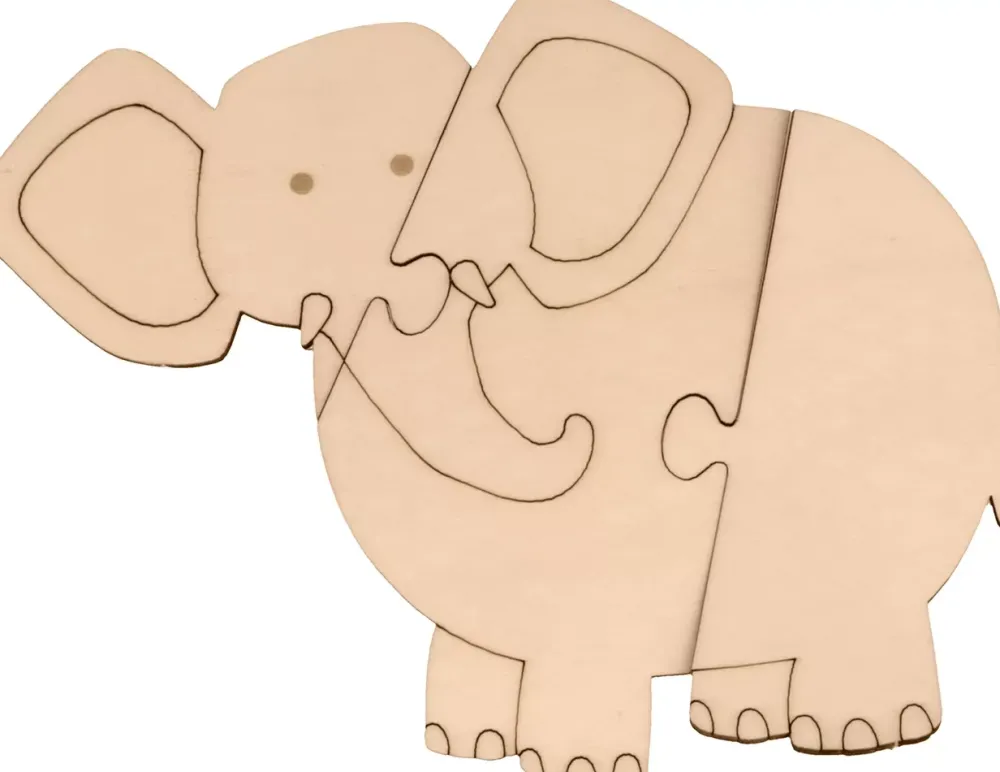Set de 4 Puzzles de Madera Safari Maderas
