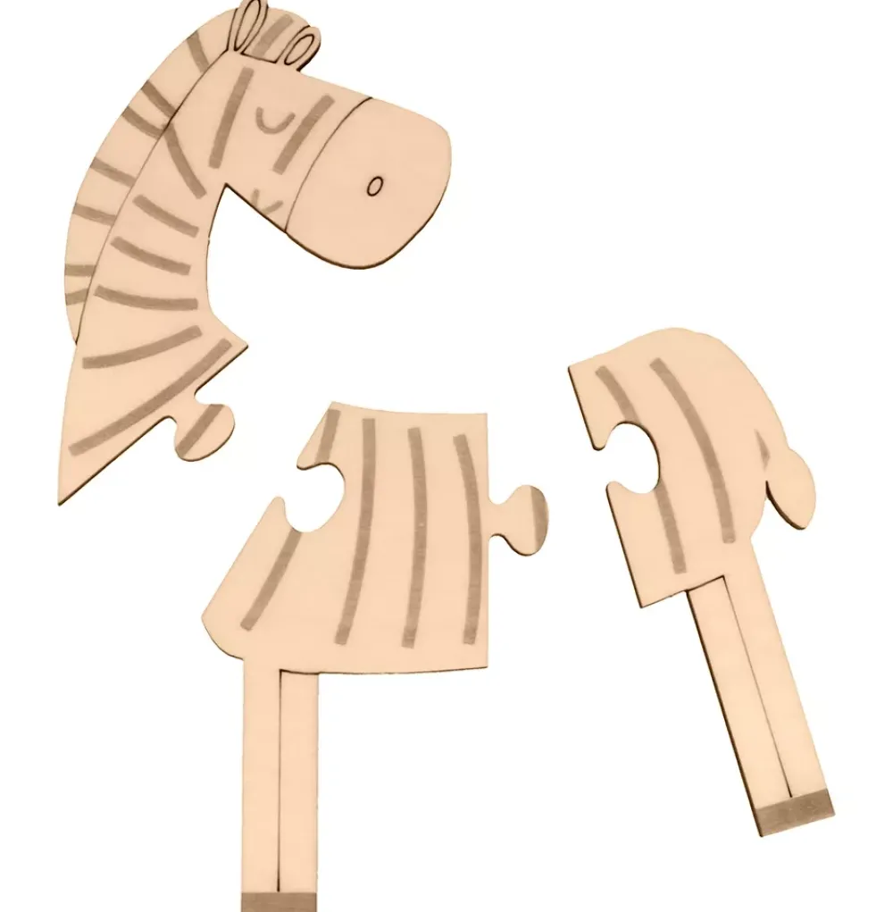 Set de 4 Puzzles de Madera Safari Maderas