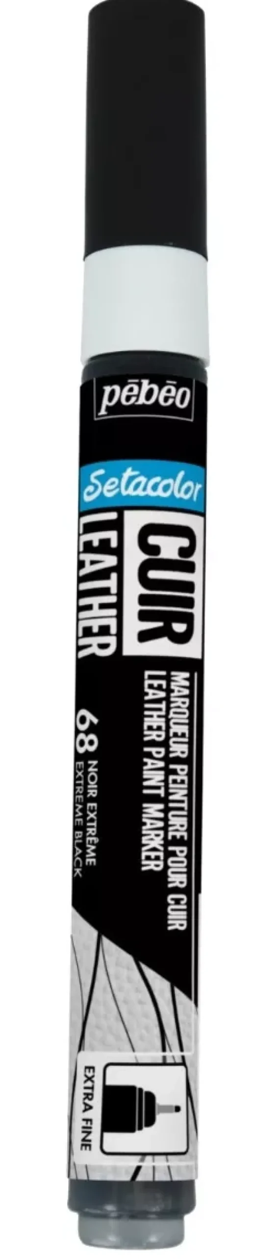 Best Set de 2 Rotuladores Blanco y Negro Setacolor Cuero Rotuladores|Pinturas Para Tela Y Seda