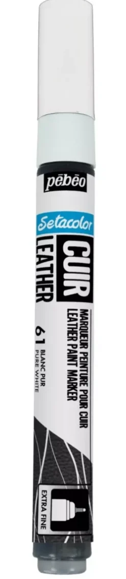 Best Set de 2 Rotuladores Blanco y Negro Setacolor Cuero Rotuladores|Pinturas Para Tela Y Seda