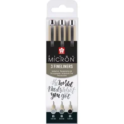 Outlet Set de 3 Rotuladores Calibrados grises Pigma Micron Rotuladores