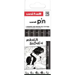 Clearance Set de 5 rotuladores calibrados Manga Shonen Pin Rotuladores