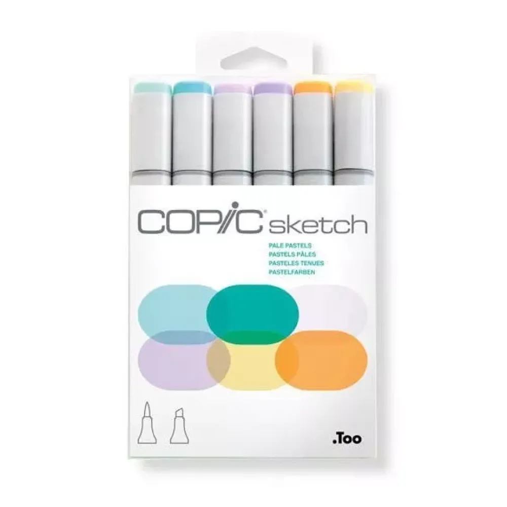Clearance Set de 6 Rotuladores Sketch Pasteles Pálidos Rotuladores