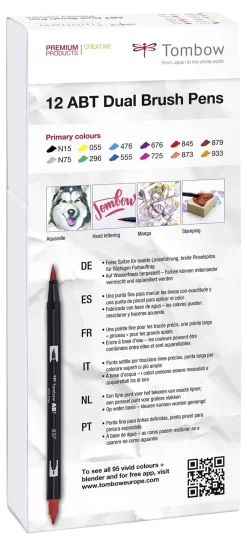 Clearance Set de 12 rotuladores Dual Brush Colores Primarios Rotuladores