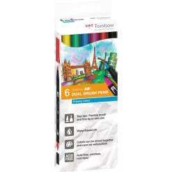 Outlet Set de 6 rotuladores Dual Brush Colores Primarios Rotuladores