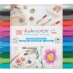 Clearance Set de 24 rotuladores Fabricolor Twin Telas, Sedas Y Fieltro
