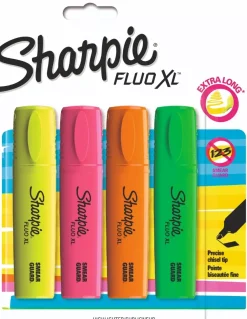 Sale Set de 4 Rotuladores Fluorescentes Fluo XL Pinturas Para Tela Y Seda