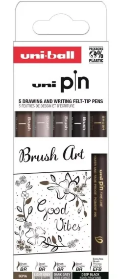 Clearance Set de 5 rotuladores pincel Brush Art Pin Rotuladores