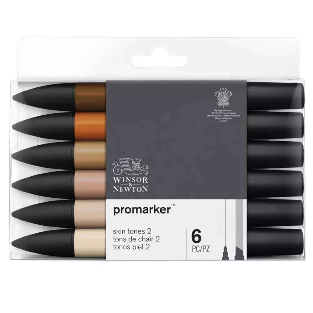 Discount Set de 6 Rotuladores Promarker Tonos Piel #02 Rotuladores