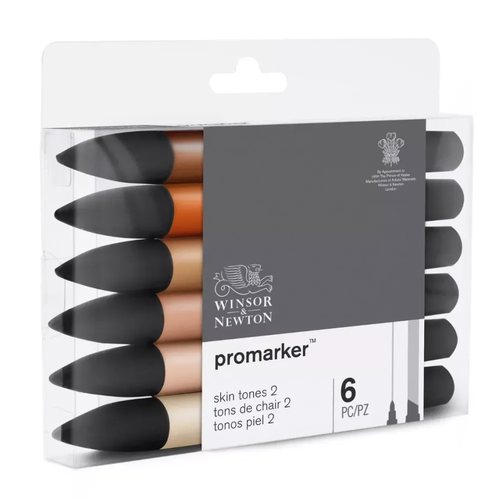 Discount Set de 6 Rotuladores Promarker Tonos Piel #02 Rotuladores