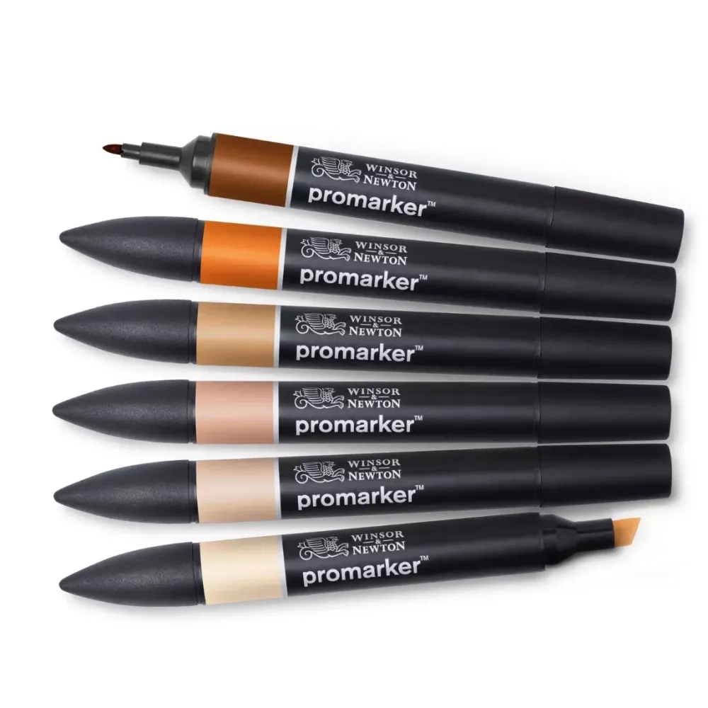 Discount Set de 6 Rotuladores Promarker Tonos Piel #02 Rotuladores