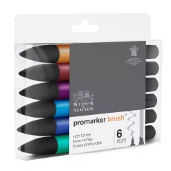 Discount Set de 6 Rotuladores Promarker Brush Tonos Profundos Rotuladores