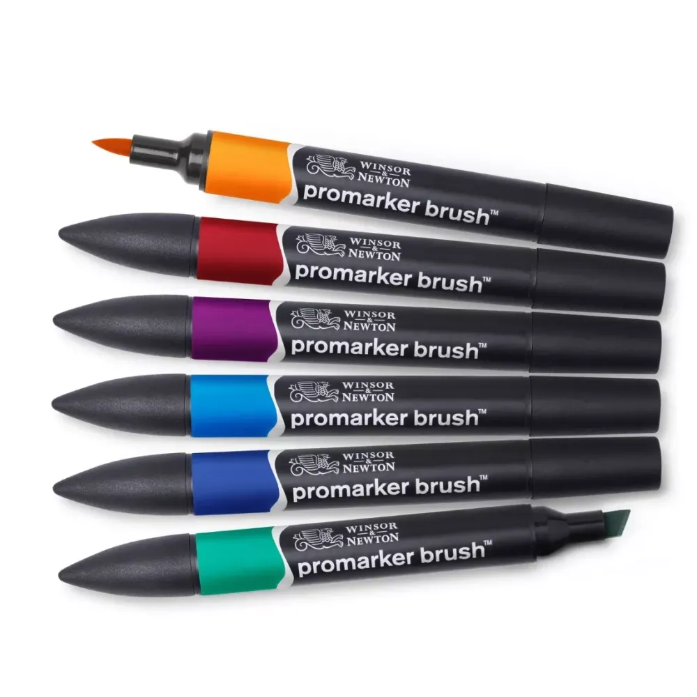 Discount Set de 6 Rotuladores Promarker Brush Tonos Profundos Rotuladores