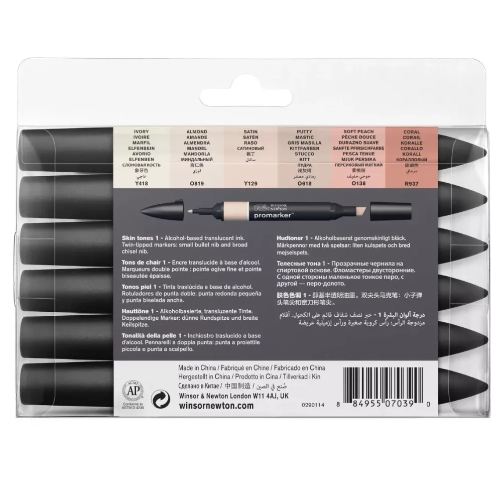 Clearance Set de 6 Rotuladores Promarker Tonos Piel #01 Rotuladores