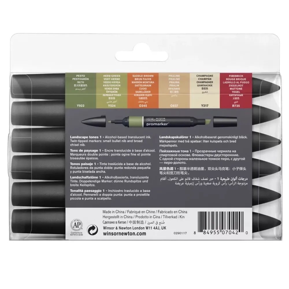 New Set de 6 Rotuladores Promarker Tonos Paisaje #01 Rotuladores