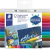 Clearance Set de 12 Rotuladores Textiles Doble Punta Rotuladores|Pinturas Para Tela Y Seda