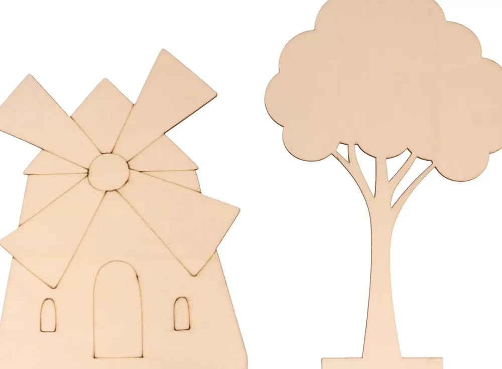Discount Set de 9 Siluetas de Madera Molino Maderas