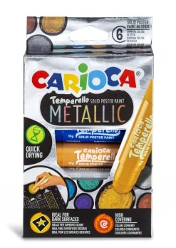 Discount Set de 6 témperas metálicas sólidas Temperello Pinturas Para Tela Y Seda