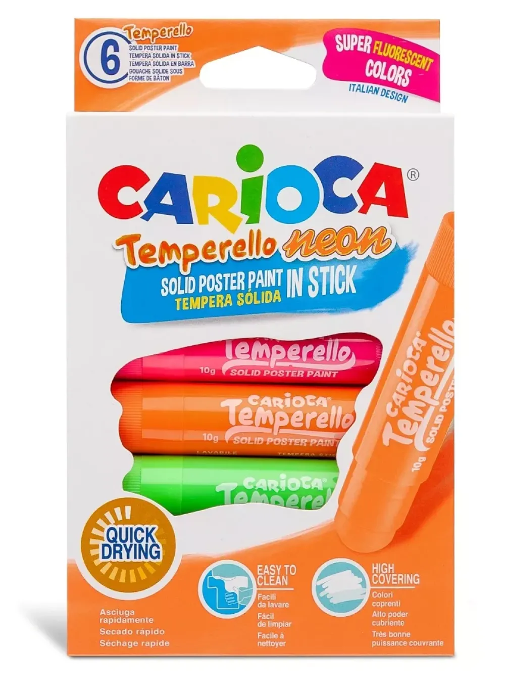 Discount Set de 6 témperas neón sólidas Temperello Pinturas Para Tela Y Seda